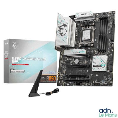 a close up of a motherboard with a box of chips