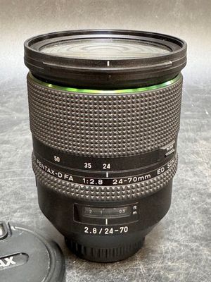 a close up of a camera lens on a table