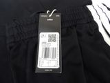 a close up of a black and white pants with a price tag on it