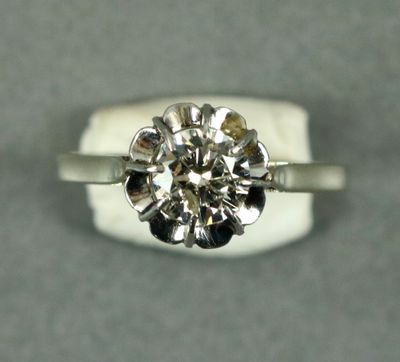 BAGUE diamant solitaire taille brillant 0,75 ct environ (dim…