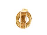 an image of a close up of a gold buckle on a white background