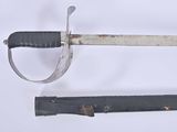 two different types of swords on a white surface