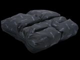 une couverture noire avec un motif sur fond noir
