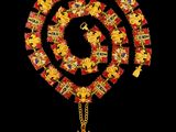 un gros plan d'un collier orné d'une étoile