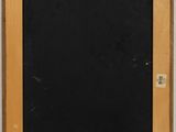 painting of a blackboard in a wooden frame with a chalkboard underneath it