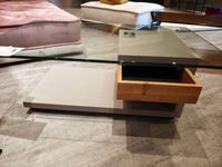 Table basse en verre et bois, 130 x 65 x 39,5 cm (photo 3)