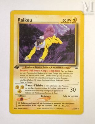 a close up of a pokemon card on a white surface