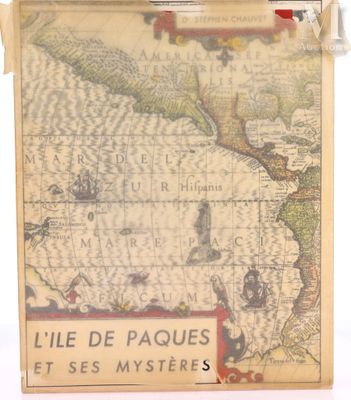 an old map of the world is displayed on a piece of paper