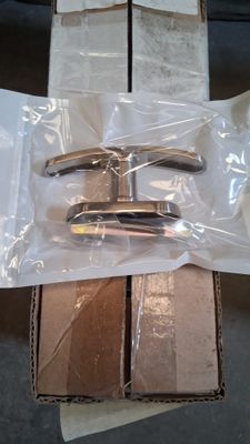 Lot de 32 poignées de fenêtre en métal finition inox satiné