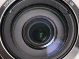 a close up of a camera lens on a table