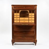 Semainier formant secrétaire en bois de placage, intérieur e… (photo 4)