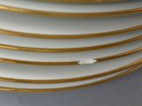 several plates stacked on top of each other on a table