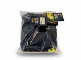 the package contains a pair of black socks and a pair of yellow socks