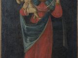 une image d'une peinture représentant une femme tenant un bébé