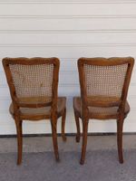 Paire de chaises dossier et assise cannés, reposant sur quat… (photo 4)