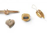 three different types of jewelry on a white surface