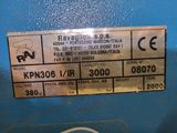 an image of a label on a machine that is blue