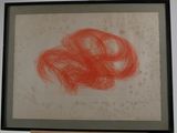 a picture of a picture of a red cloud in a black frame