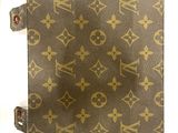 louis vuitton monograme leather wallet with gold accents