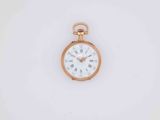 pocket watch with roman numerals and roman numerals on the face