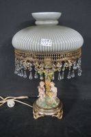 Lampe de table vintage italienne - avec ensemble en porcelai…