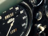 a close up of a speedometer on the dashboard of a car