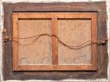 an old window with a rope hanging from it