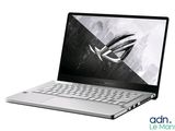 the asus laptop is open on a white background with a logo on the screen