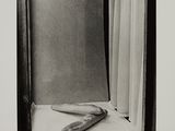 photographie en noir et blanc d'une miche de pain posée sur une table devant une fenêtre