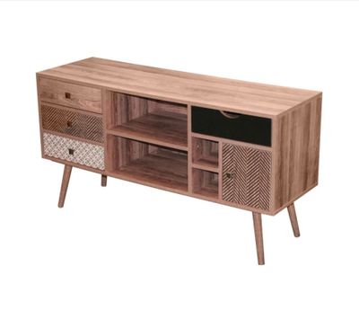 Meuble TV ORDOS avec motif marron - dimensions: 120x39x64 cm…