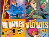 the covers of the comics are all different colors and sizes