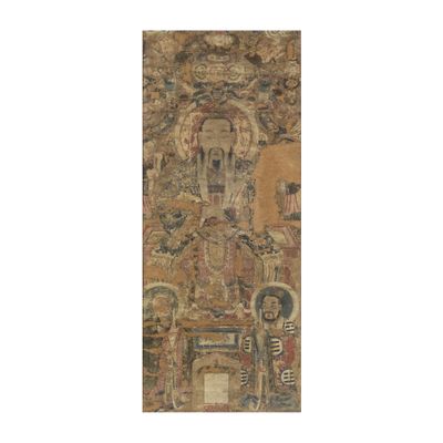 une image représentant un tableau où figurent un homme et une femme, accroché au mur
