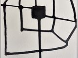 painting of a black and white picture of a square with a square in the middle