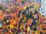 an oil painting of a bunch of flowers on a table
