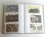 an open book with pictures of people on it