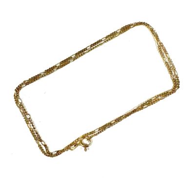 an image of a gold chain with a pearl on it