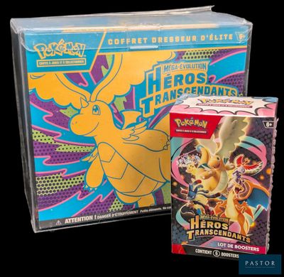 a close up of a box of pokemon cards and a box of cards