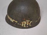 an old military helmet with the word ww1 written on it