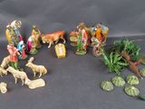 many figurines that are sitting on a table