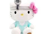 peluche Hello Kitty avec un micro sur la tête