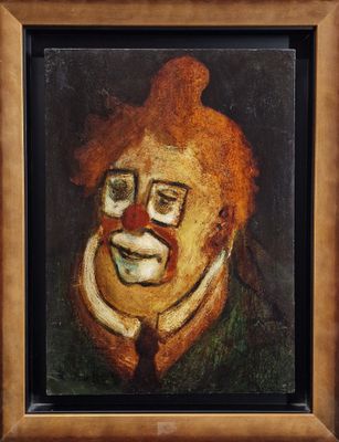 Roland DUBUC (1924-1998) Portrait de clown