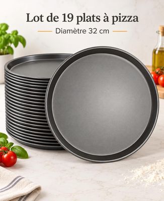 lot de 19 assiettes à pizza de 32 cm de diamètre