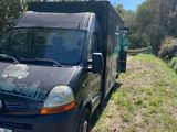 a black van parked on the side of the road