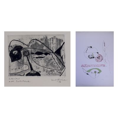 deux dessins représentant un homme et une femme sur fond blanc
