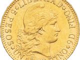 Gros plan sur une pièce d'or ornée d'une tête de femme