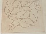 a drawing of two nudes on a sheet of paper
