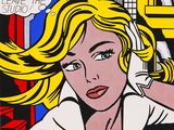 an image of a painting of a woman with blonde hair