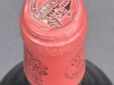 a close up of a bottle of wine with a label on it
