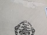 a close up of a plate with a label on it