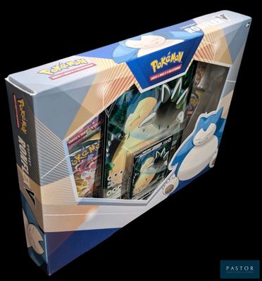 a box of pokemon cards sitting on a table